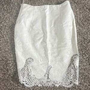 Endless Rose Lace Leather Skirt